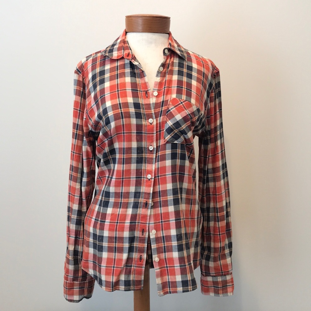 Boyfriend fit button-down flannel